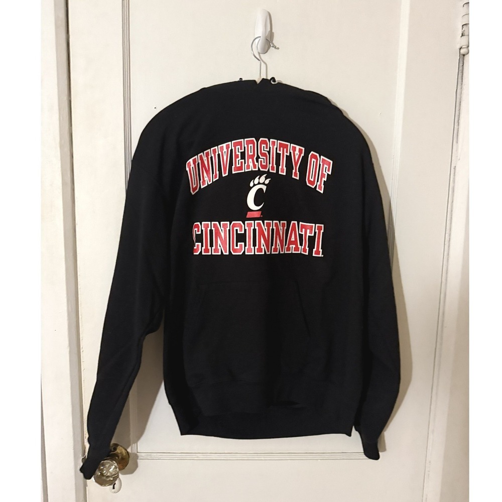 Champion University of Cincinnati Bearcats Hoodie Black Mens Large Sweatshirt